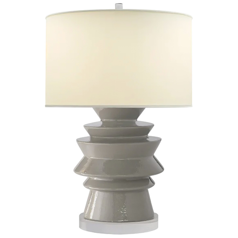 Настольная Лампа Серая Chapman Disk Table Lamp Серый Бежевый Настольная Лампа Серая Chapman Disk Table Lamp Серый Бежевый в Грозном | Loft Concept