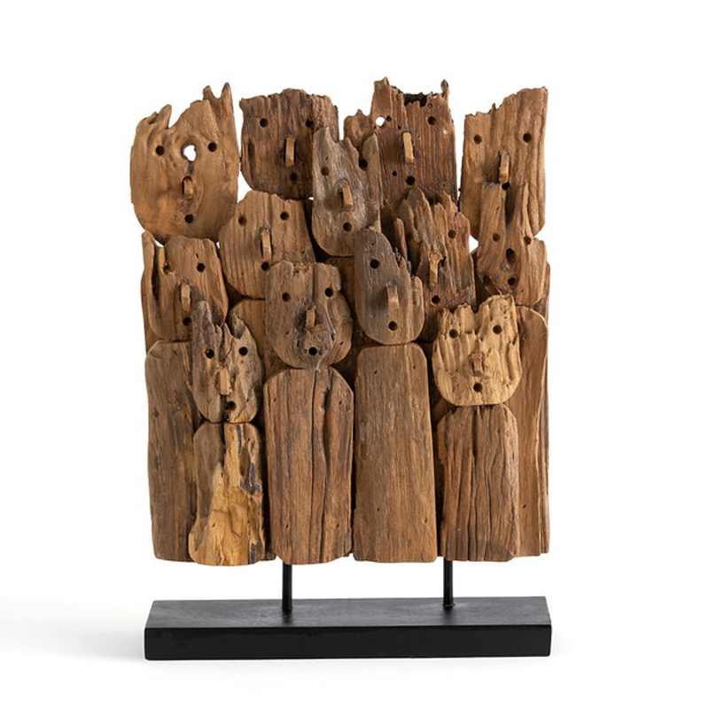 Статуэтка Wooden Sculpture Коричневый Черный Статуэтка Wooden Sculpture Коричневый Черный в Грозном | Loft Concept