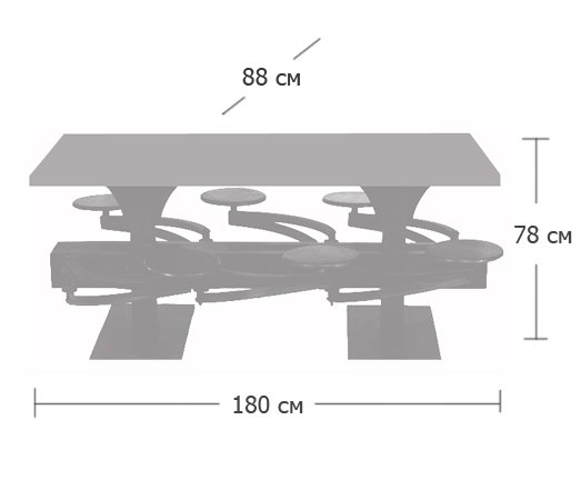 Обеденный стол Perrin Communal Table Loft Обеденный стол Perrin Communal Table Loft в Грозном