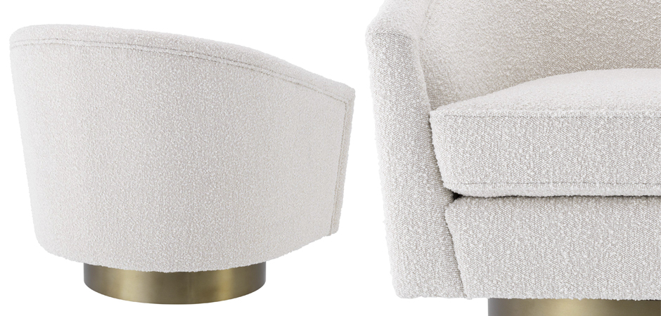 Кресло Eichholtz Swivel Chair Catene Boucle cream Кресло Eichholtz Swivel Chair Catene Boucle cream - Loft-Concept в Грозном