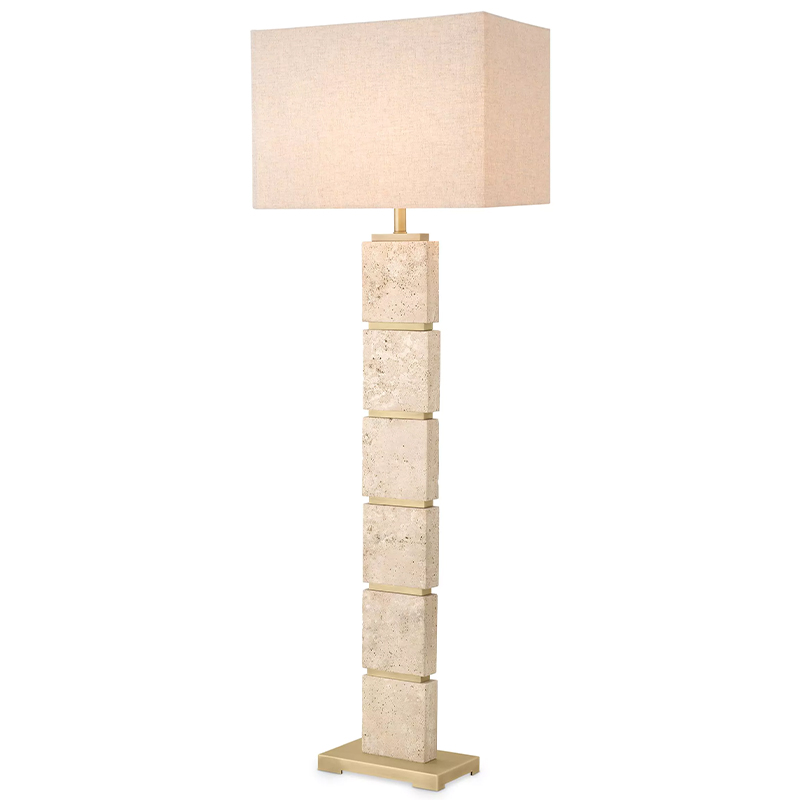 Торшер Eichholtz Floor Lamp Newton Бежево-серый Латунь в Грозном | Loft Concept 