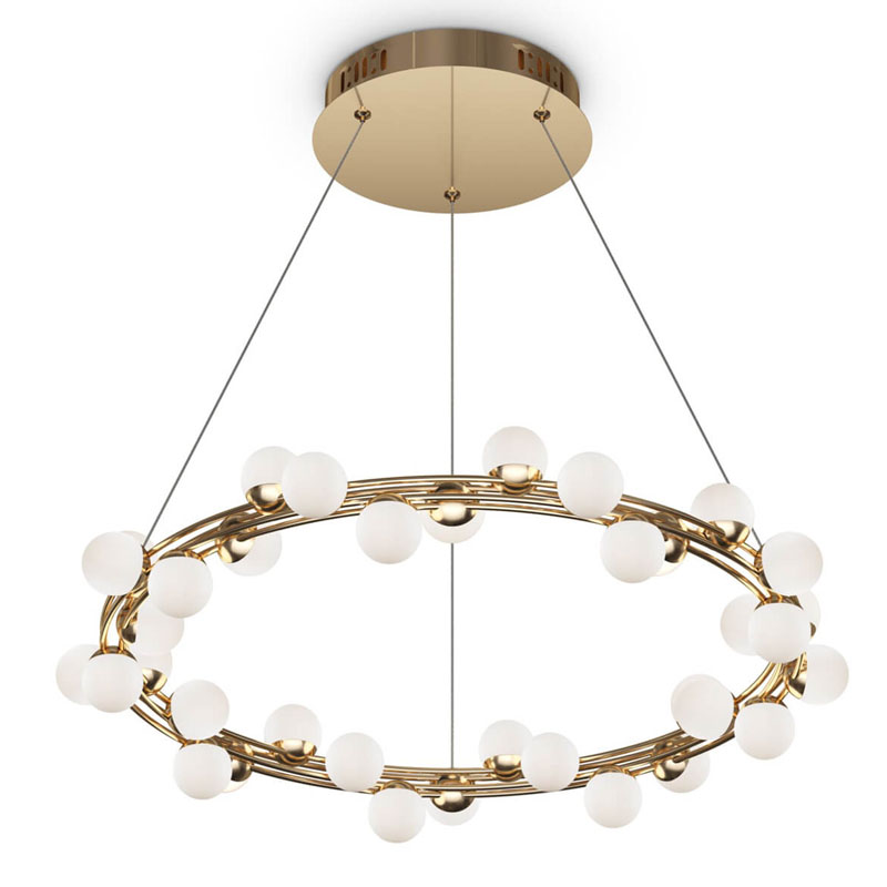 Люстра Berries Chandelier 60 Золотой Белый Люстра Berries Chandelier 60 Золотой Белый в Грозном | Loft Concept