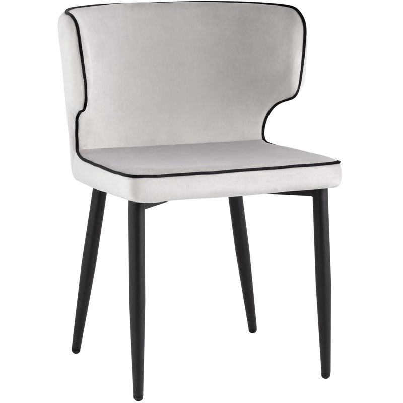 Стул Mateo Chair Молочный Велюр с Черным кантом Молочный Черный Стул Mateo Chair Молочный Велюр с Черным кантом Молочный Черный в Грозном | Loft Concept