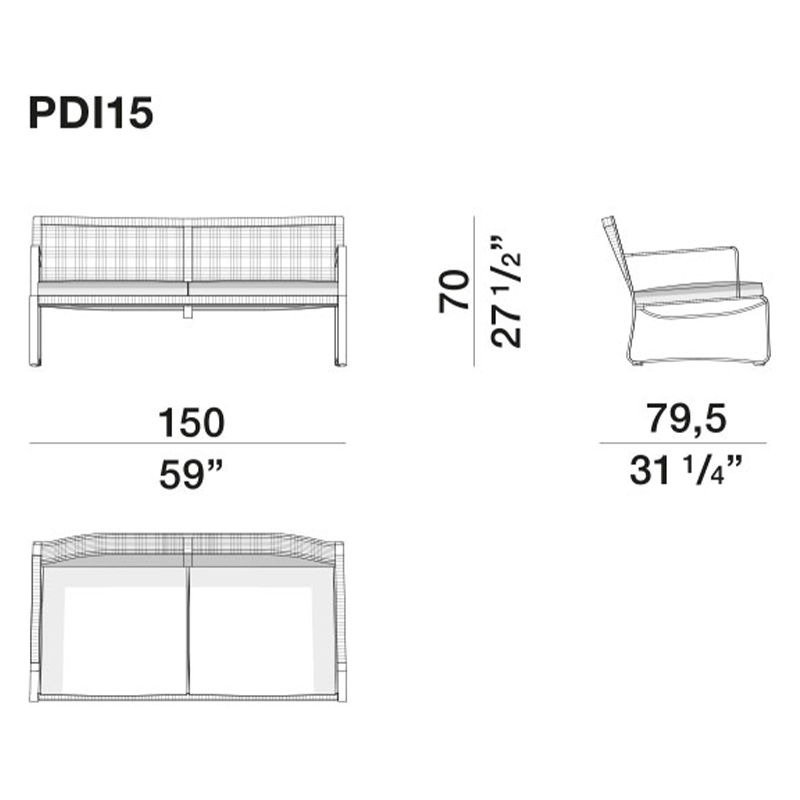Двухместный уличный диван PHOENIX Sofa Двухместный уличный диван PHOENIX Sofa в Грозном