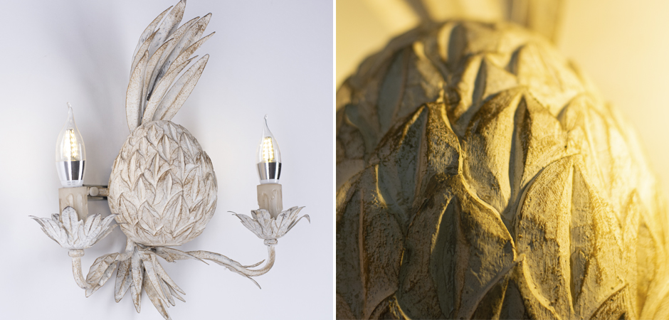 Бра Ананас белый прованс Pineapple Wall Lamp Бра Ананас белый прованс Pineapple Wall Lamp - Loft-Concept в Грозном