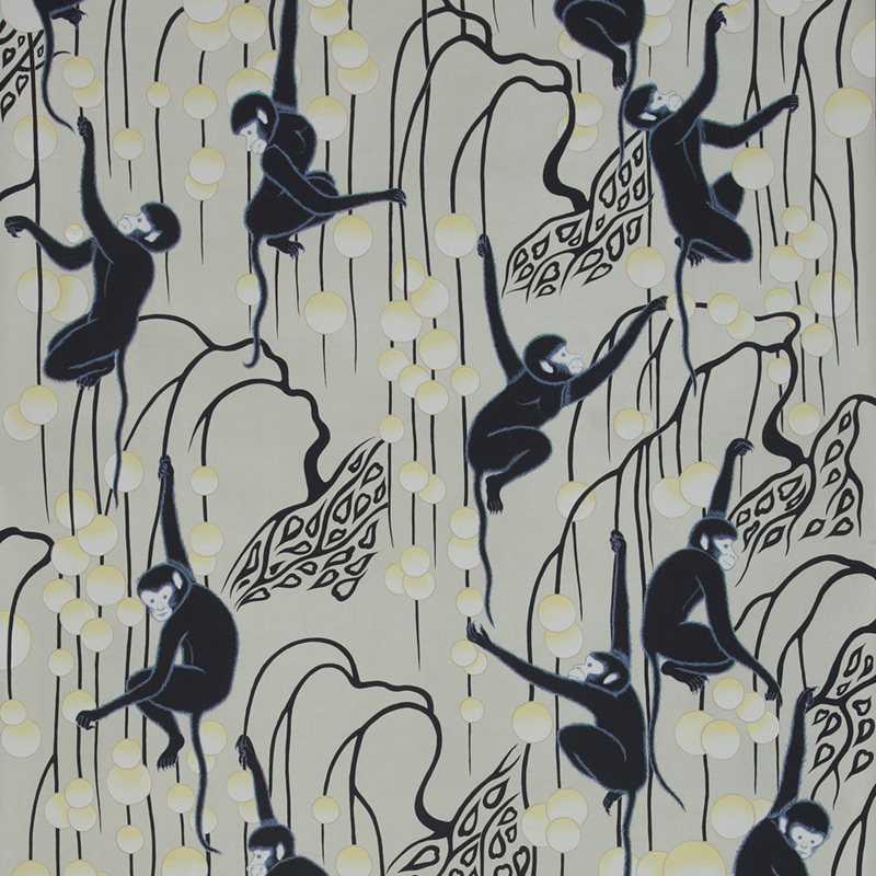 Обои ручная роспись Deco Monkeys Terracotta on Icefield dyed silk Обои ручная роспись Deco Monkeys Terracotta on Icefield dyed silk в Грозном | Loft Concept