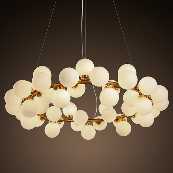 Люстра Milk Bubble Round Chandelier Люстра Milk Bubble Round Chandelier в Грозном | Loft Concept