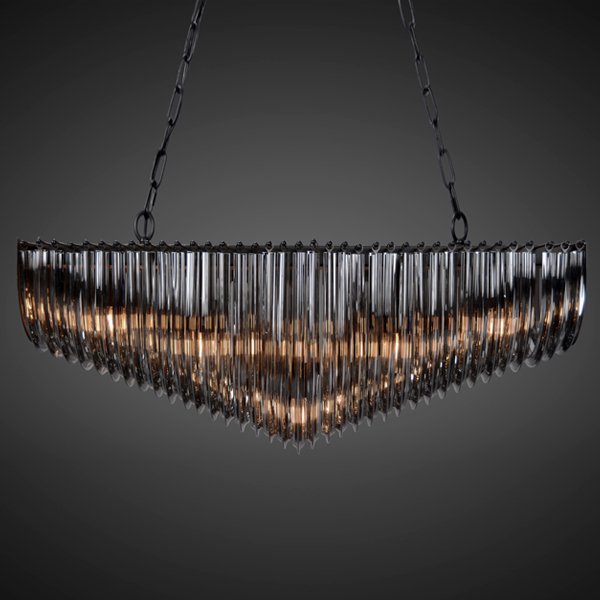 Люстра Retro Frozen Glass Chandelier 100 Черный Люстра Retro Frozen Glass Chandelier 100 Черный в Грозном | Loft Concept