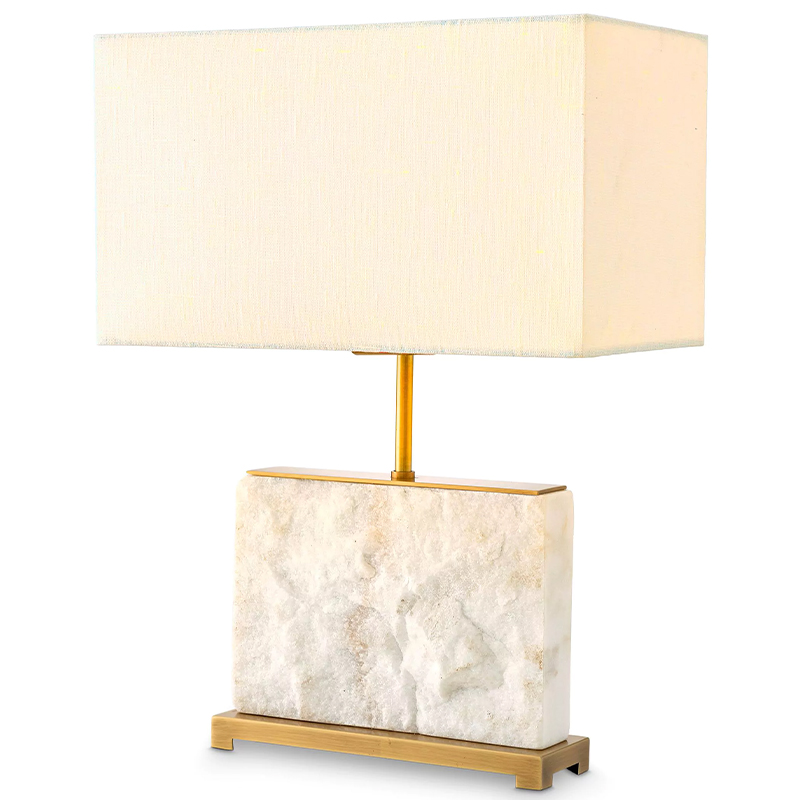 Настольная лампа Eichholtz Table Lamp Newton S Marble Белый Мрамор Bianco Латунь Кремовый Настольная лампа Eichholtz Table Lamp Newton S Marble Белый Мрамор Bianco Латунь Кремовый в Грозном | Loft Concept