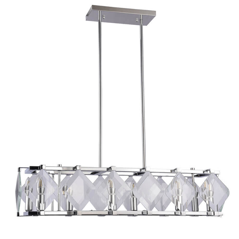 Люстра Glass Rhombus Lighting Хром Люстра Glass Rhombus Lighting Хром в Грозном | Loft Concept