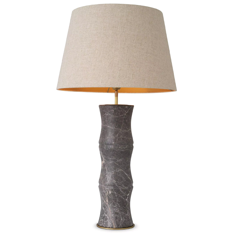 Настольная лампа Eichholtz Table Lamp Bonny Grey Бежево-серый Серый Латунь Настольная лампа Eichholtz Table Lamp Bonny Grey Бежево-серый Серый Латунь в Грозном | Loft Concept