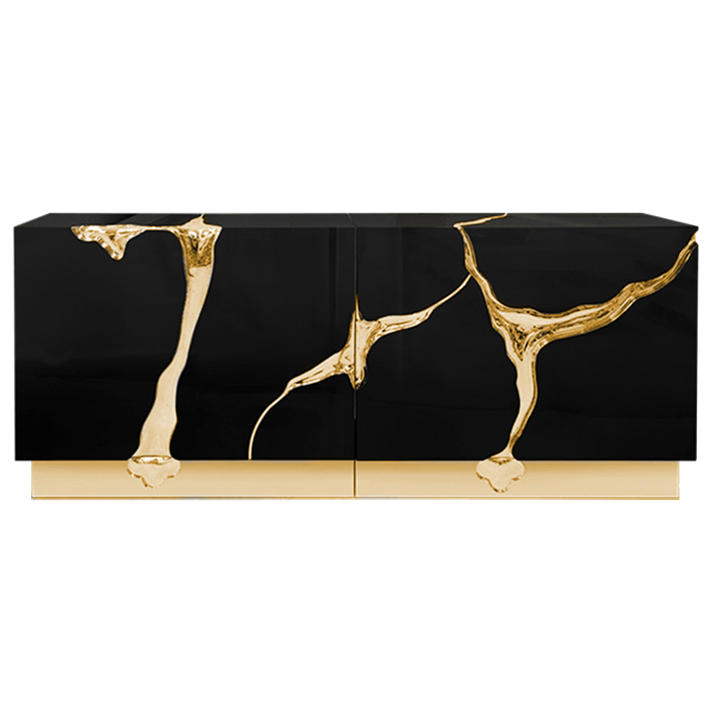 Буфет Modern Contemporary Lapiaz Sideboard Boca do Lobo Черный Золотой Черный Буфет Modern Contemporary Lapiaz Sideboard Boca do Lobo Черный Золотой Черный в Грозном | Loft Concept