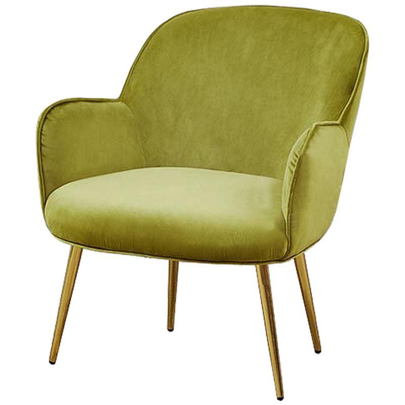 Кресло Waldeck Chair Light green Салатовый Глянцевое золото Кресло Waldeck Chair Light green Салатовый Глянцевое золото в Грозном | Loft Concept