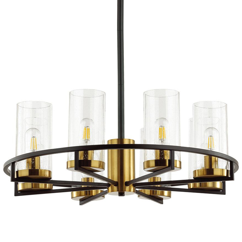 Люстра Goran chandelier 67 Черный Глянцевое золото Прозрачный Люстра Goran chandelier 67 Черный Глянцевое золото Прозрачный в Грозном | Loft Concept