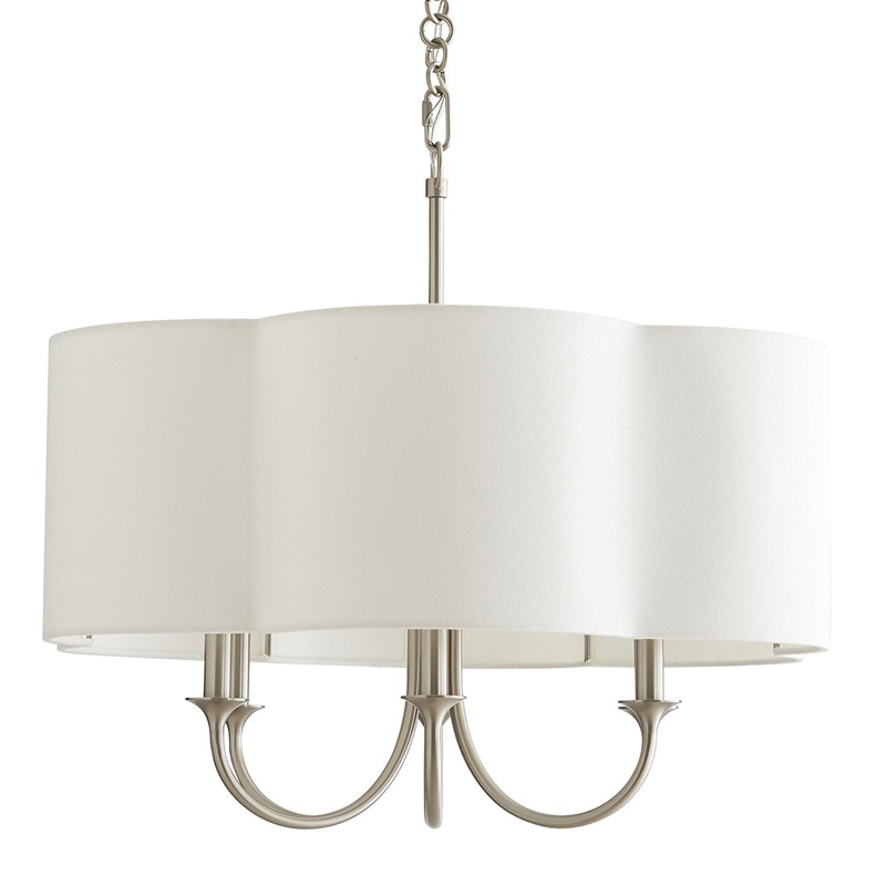 Люстра Vitorino Silver Chandelier Серебряный Белый Люстра Vitorino Silver Chandelier Серебряный Белый в Грозном | Loft Concept