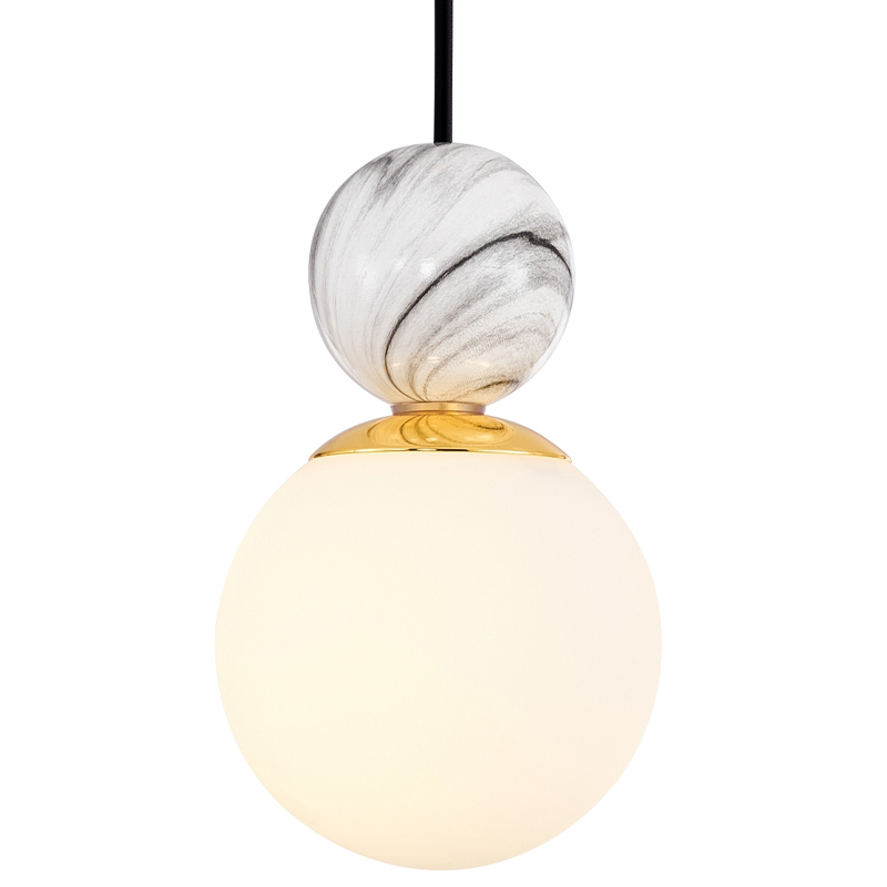 Подвесной светильник White Marble Decor Белый Золотой Черный Белый Мрамор Bianco Подвесной светильник White Marble Decor Белый Золотой Черный Белый Мрамор Bianco в Грозном | Loft Concept