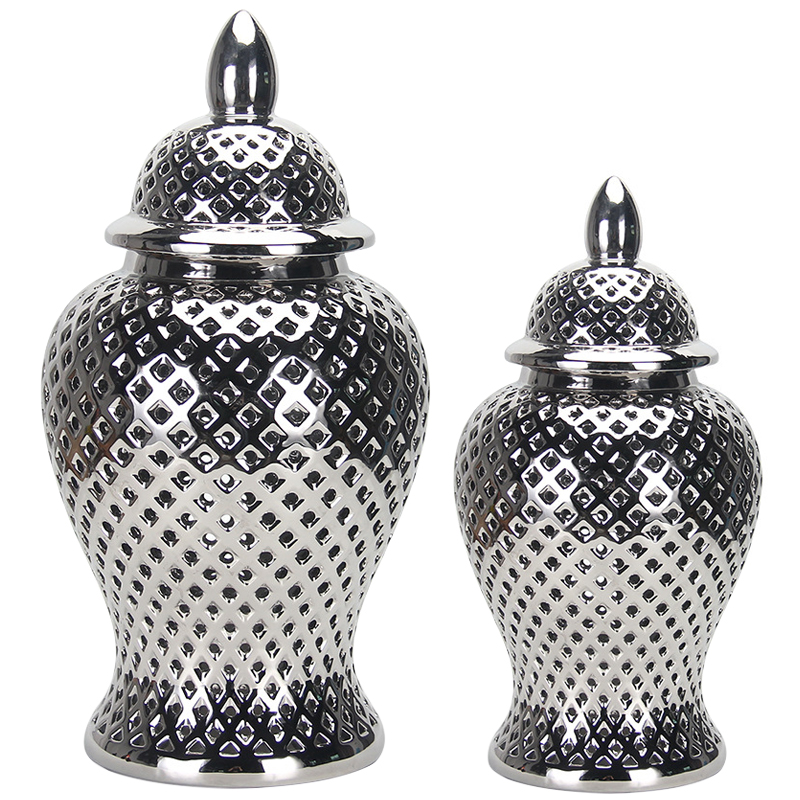 Ваза с крышкой Ceramic Silver Vase Серебряный Ваза с крышкой Ceramic Silver Vase Серебряный в Грозном | Loft Concept