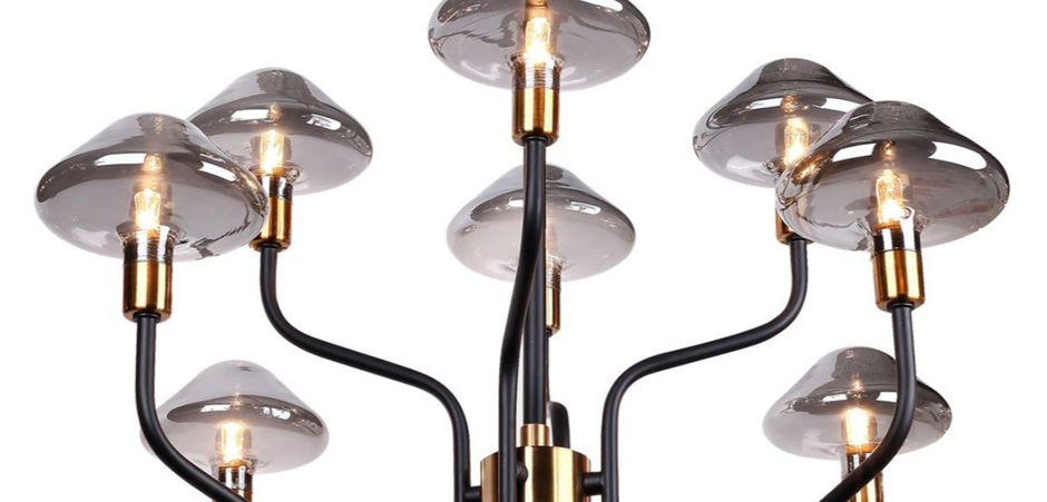 Люстра Gray Glass Mushrooms Люстра Gray Glass Mushrooms - Loft-Concept в Грозном