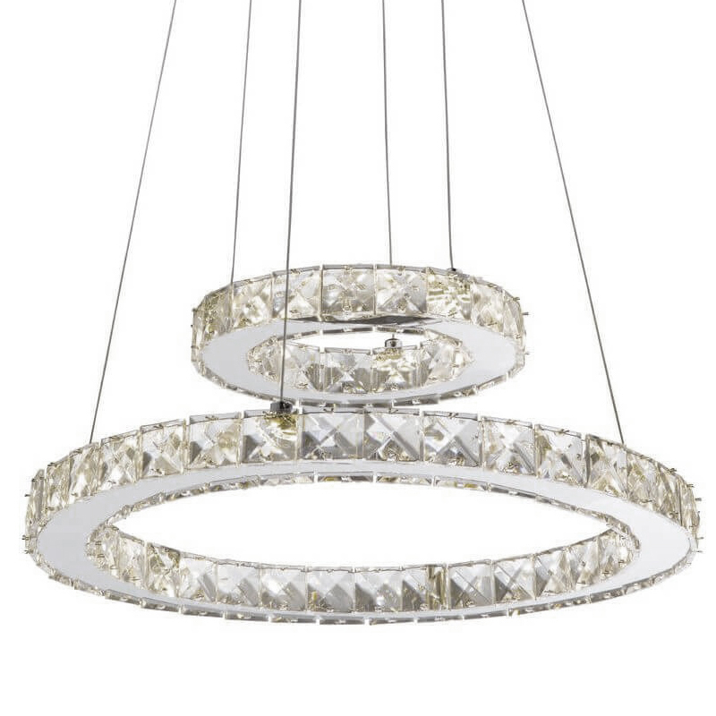 Люстра Crosshair Crystal Ring 2 Хром Прозрачный в Грозном | Loft Concept 