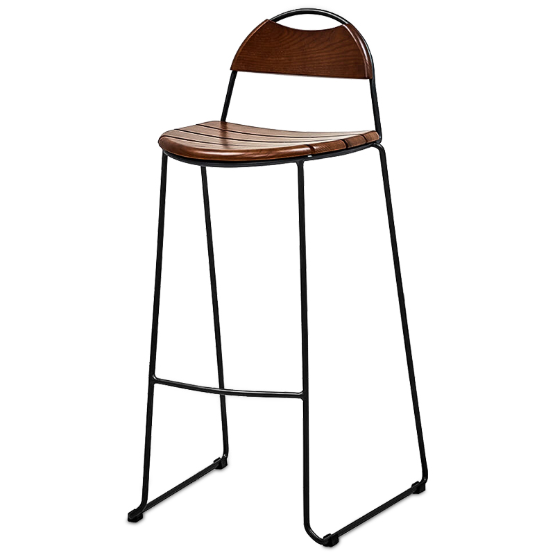 Барный стул Yumann Stool Черный Коричневый Барный стул Yumann Stool Черный Коричневый в Грозном | Loft Concept
