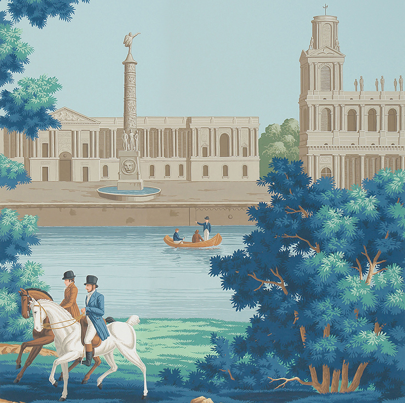 Обои ручная роспись Monuments of Paris Jacquemart on scenic paper Обои ручная роспись Monuments of Paris Jacquemart on scenic paper в Грозном | Loft Concept