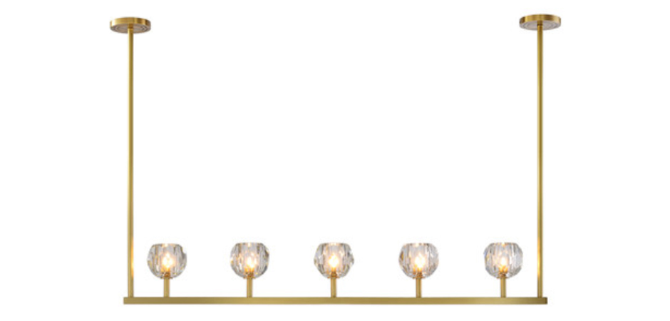 Люстра RH Boule De Cristal Linear Chandelier 5 Люстра RH Boule De Cristal Linear Chandelier 5 - Loft-Concept в Грозном