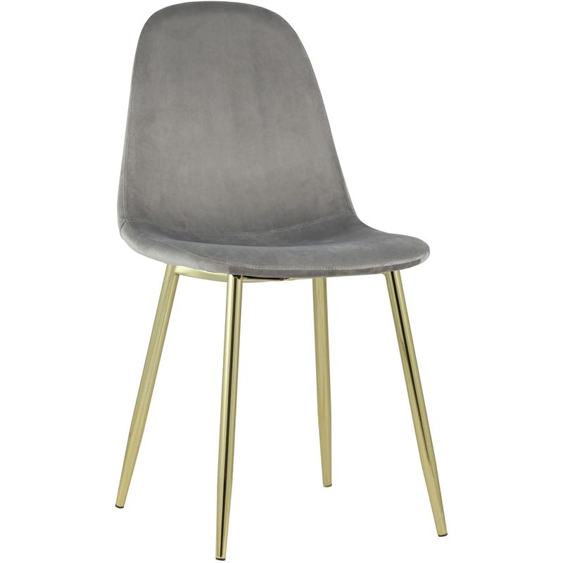 Стул Archie Chair Серый велюр Золотые ножки Серый Золотой Стул Archie Chair Серый велюр Золотые ножки Серый Золотой в Грозном | Loft Concept