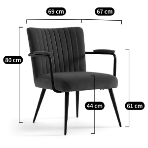 Кресло бархатное с подлокотниками на металлическом каркасе Oriel Retro Armchair Кресло бархатное с подлокотниками на металлическом каркасе Oriel Retro Armchair в Грозном