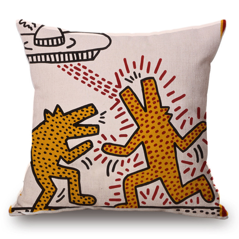 Подушка Keith Haring 9 Мульти Подушка Keith Haring 9 Мульти в Грозном | Loft Concept