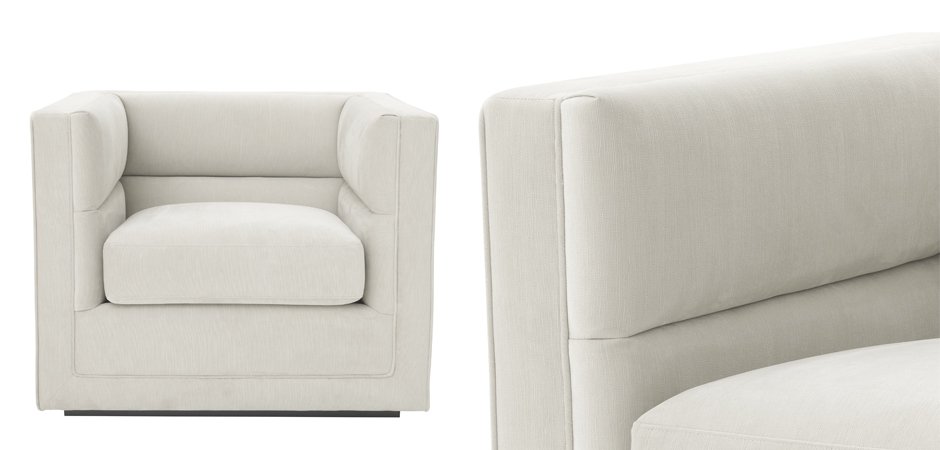 Кресло Eichholtz Сhair Adonia Pebble grey Кресло Eichholtz Сhair Adonia Pebble grey - Loft-Concept в Грозном