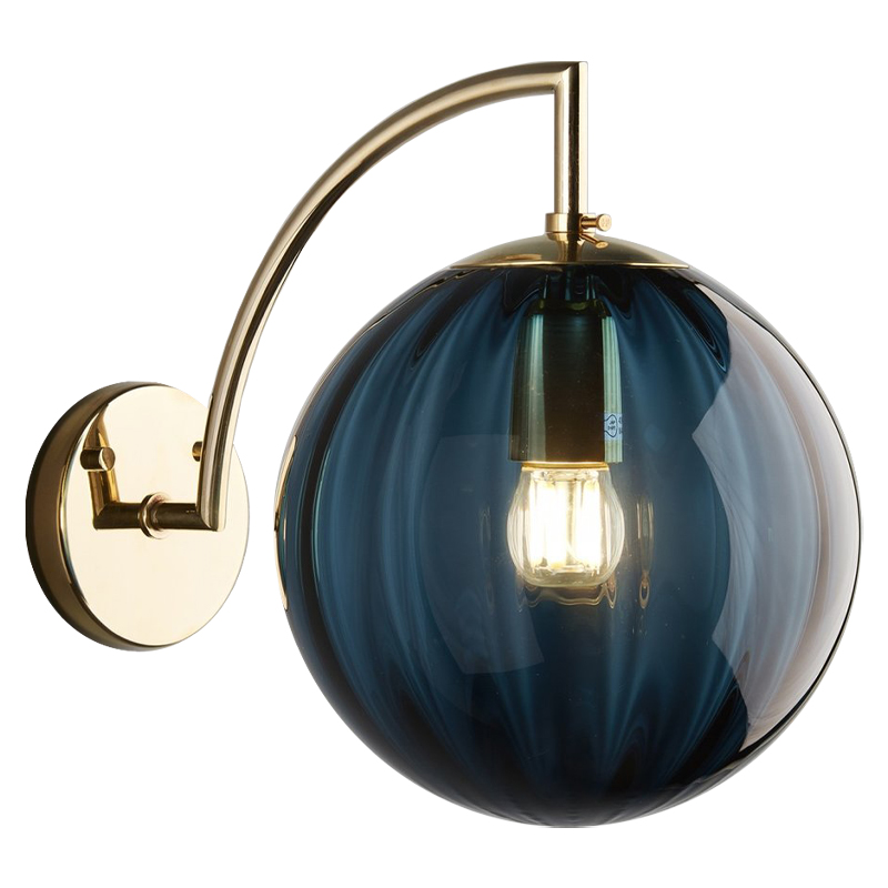 Бра Hector Sconce Blue Глянцевое золото Синий Бра Hector Sconce Blue Глянцевое золото Синий в Грозном | Loft Concept