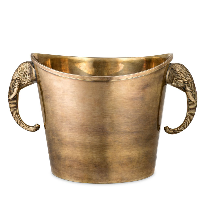 Ведерко для льда Eichholtz WINE COOLER MAHARAJA brass Винтажная латунь Ведерко для льда Eichholtz WINE COOLER MAHARAJA brass Винтажная латунь в Грозном | Loft Concept