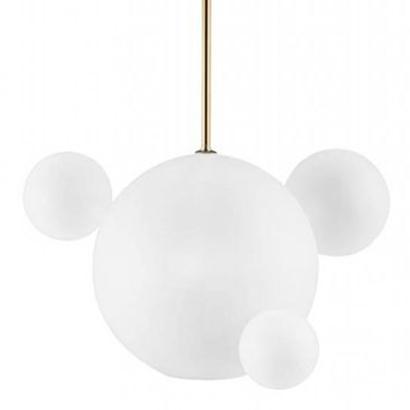 Светильник Giopato & Coombes Bollr Pendant 4 BUBBLE LAMP матовое белое стекло Белый Золотой Светильник Giopato & Coombes Bollr Pendant 4 BUBBLE LAMP матовое белое стекло Белый Золотой в Грозном | Loft Concept