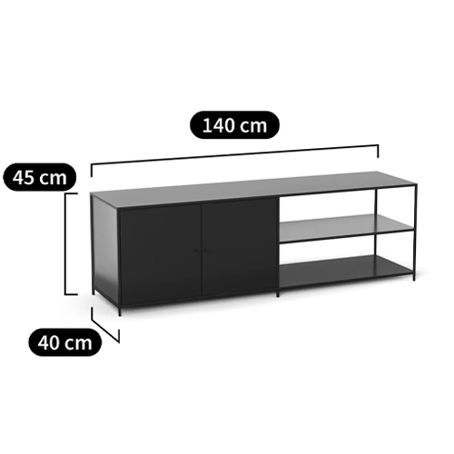 ТВ-тумба из металла с 2-мя дверцами и полками Damian Metal TV Stand ТВ-тумба из металла с 2-мя дверцами и полками Damian Metal TV Stand в Грозном