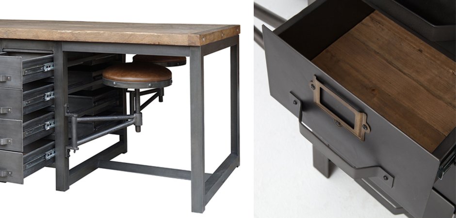 Большой рабочий стол Rupert Work Table Rustic Большой рабочий стол Rupert Work Table Rustic - Loft-Concept в Грозном