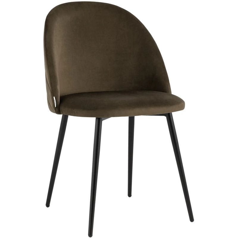 Стул Коричневый Велюр Miruna Leaf Chair Коричневый Черный Стул Коричневый Велюр Miruna Leaf Chair Коричневый Черный в Грозном | Loft Concept