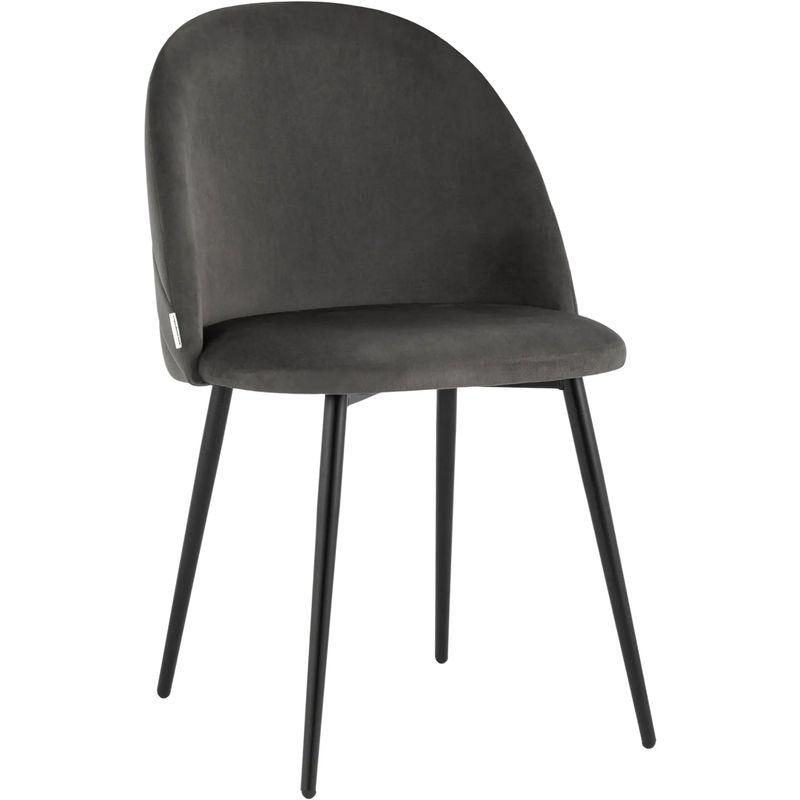Стул Серый Велюр Miruna Leaf Chair Серый Черный Стул Серый Велюр Miruna Leaf Chair Серый Черный в Грозном | Loft Concept