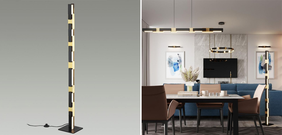 Торшер Shades of Gold с выключателем Торшер Shades of Gold с выключателем - Loft-Concept в Грозном
