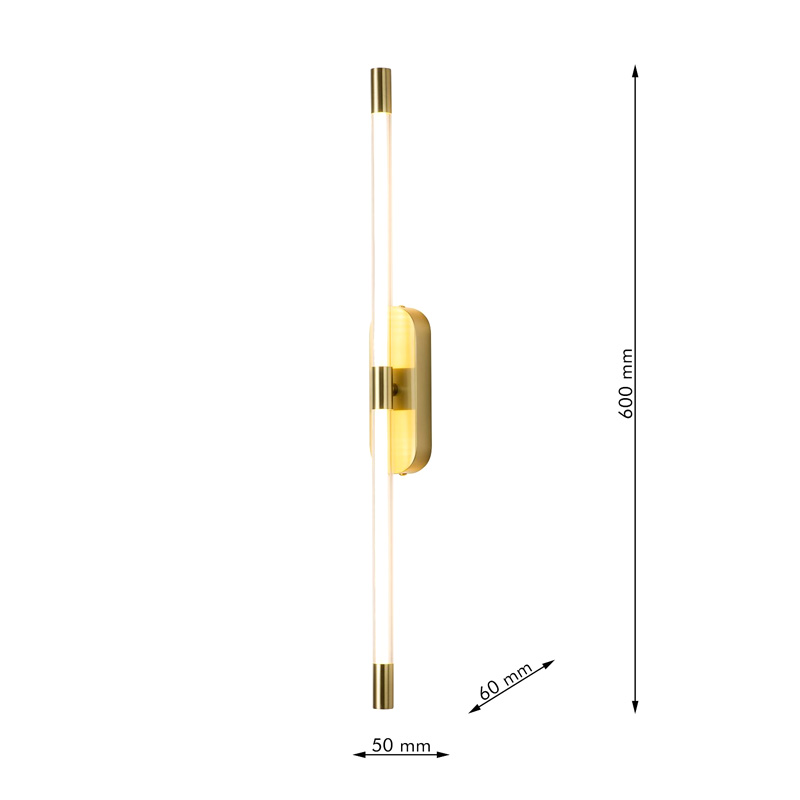 Бра Trumpet tube Double Золотое 60 см в Грозном