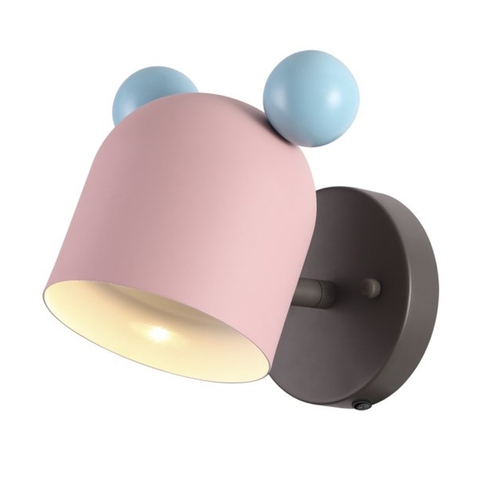 Бра Mickey Mouse Pink Розовый пастельный Бра Mickey Mouse Pink Розовый пастельный в Грозном | Loft Concept
