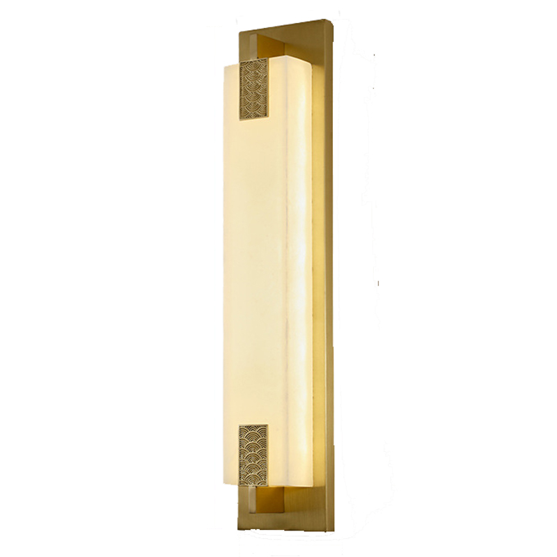 Накладной Настенный светильник Арт-Деко натуральный мрамор Art-Deco Wall Lamp Латунь Накладной Настенный светильник Арт-Деко натуральный мрамор Art-Deco Wall Lamp Латунь в Грозном | Loft Concept