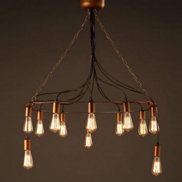 Люстра Blood Wire Chandelier Black 12 Золотой Черный Люстра Blood Wire Chandelier Black 12 Золотой Черный в Грозном | Loft Concept