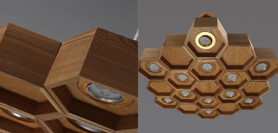 Люстра Honeycomb 12 Loft Wooden Ecolight Люстра Honeycomb 12 Loft Wooden Ecolight - Loft-Concept в Грозном