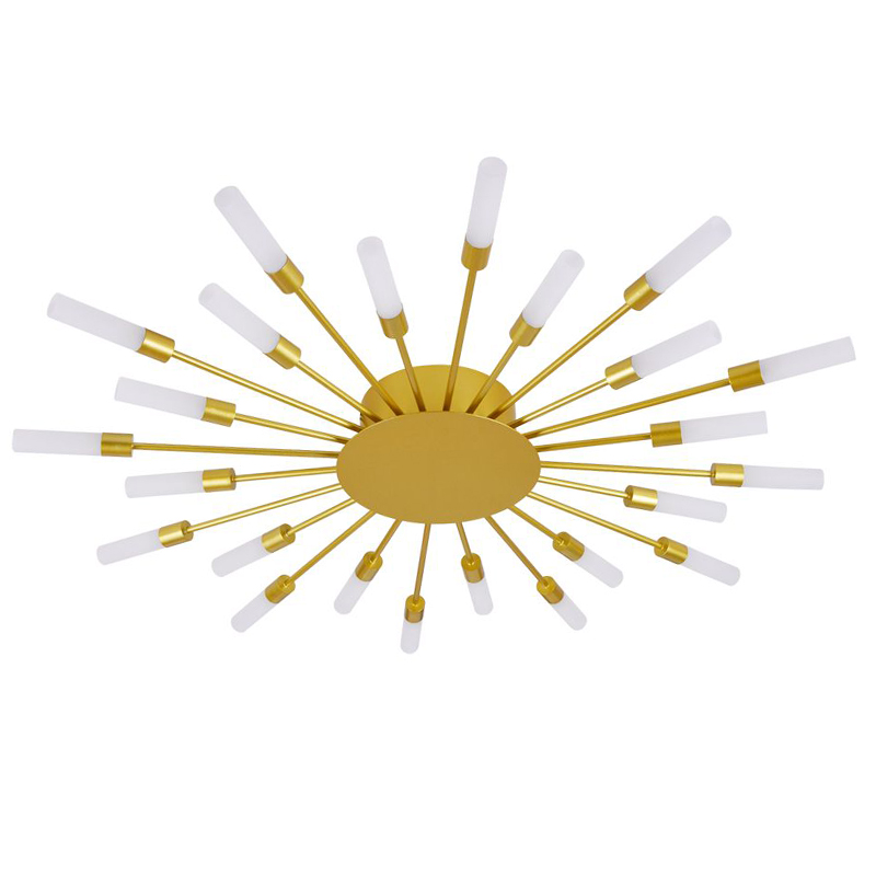 Потолочный светильник Aiden Ceiling Lamp 24 Золотой Белый Потолочный светильник Aiden Ceiling Lamp 24 Золотой Белый в Грозном | Loft Concept