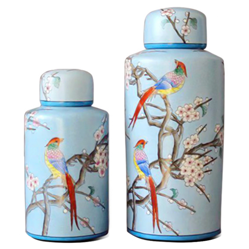 Ваза Garden Blue Birds Vase Голубой Мульти Ваза Garden Blue Birds Vase Голубой Мульти в Грозном | Loft Concept