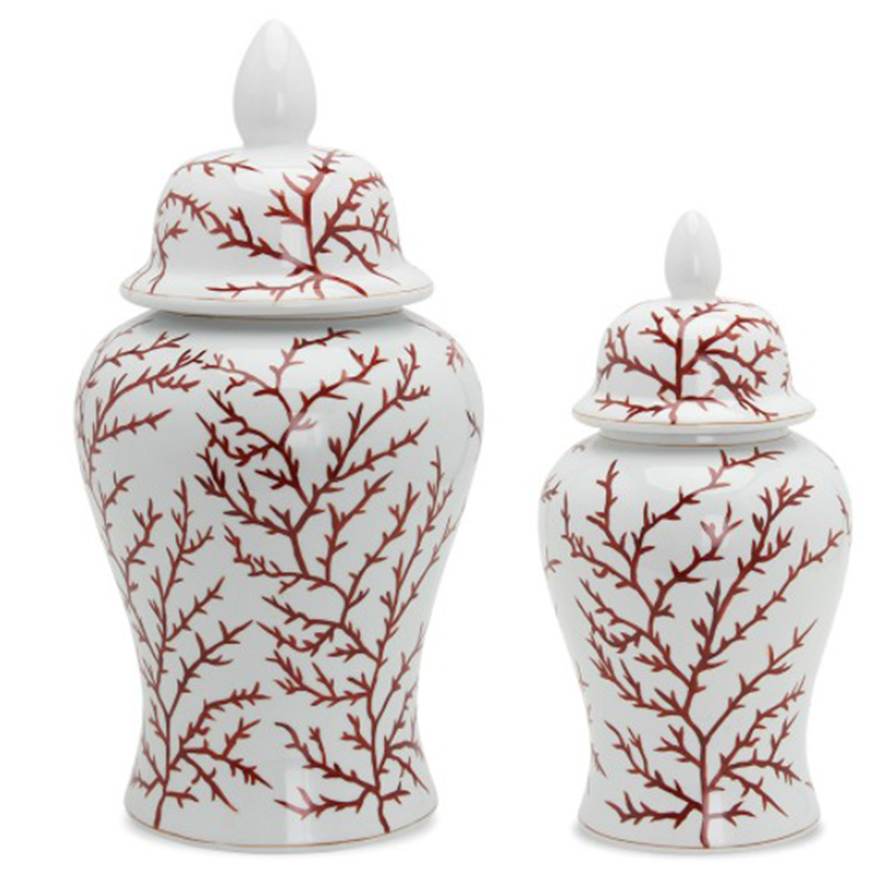 Ваза White Vase Branches Бургундский красный Белый Ваза White Vase Branches Бургундский красный Белый в Грозном | Loft Concept