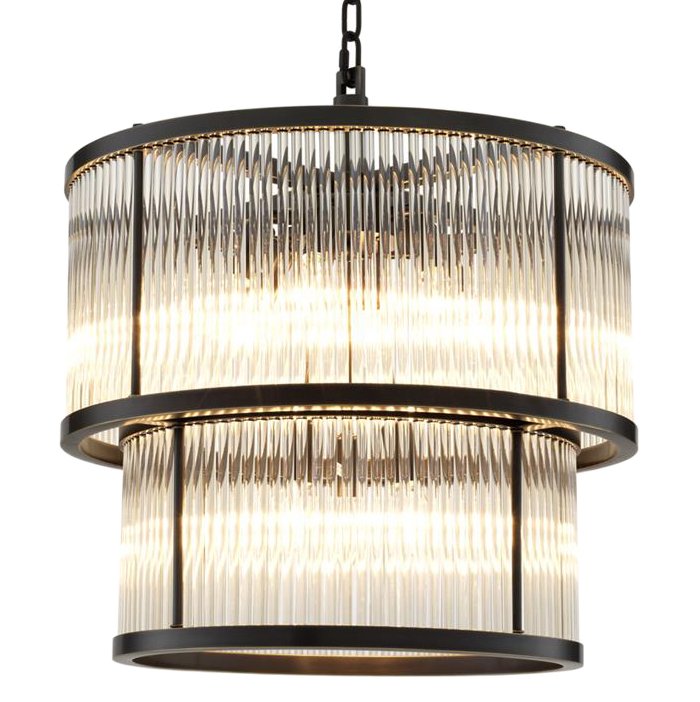 Люстра Chandelier Pasadena Bronze Темная бронза Прозрачное Стекло Люстра Chandelier Pasadena Bronze Темная бронза Прозрачное Стекло в Грозном | Loft Concept