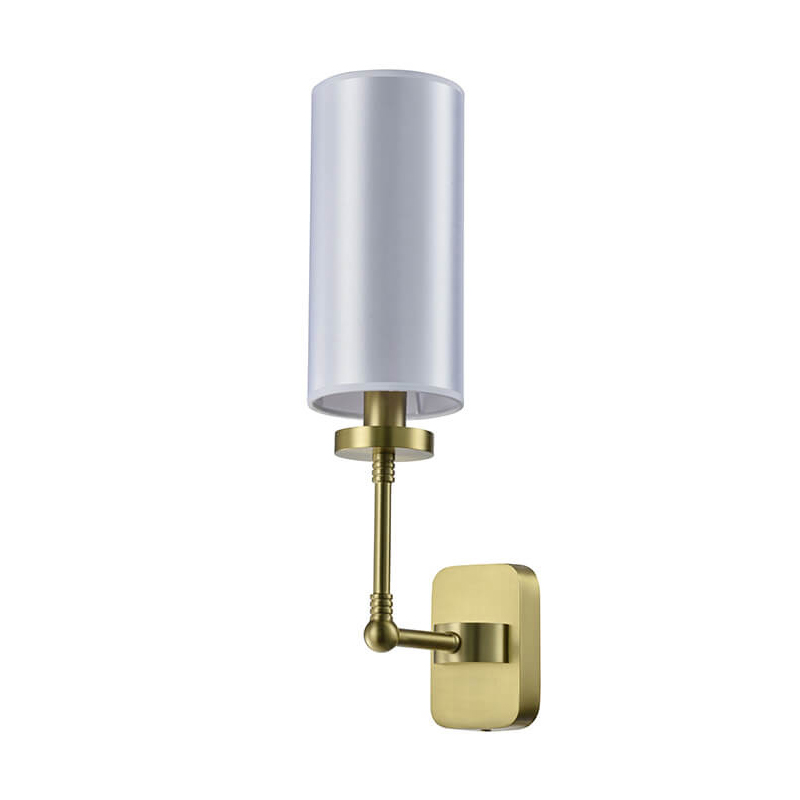 Бра Fabric Lampshade Brass Матовая латунь Белый Бра Fabric Lampshade Brass Матовая латунь Белый в Грозном | Loft Concept
