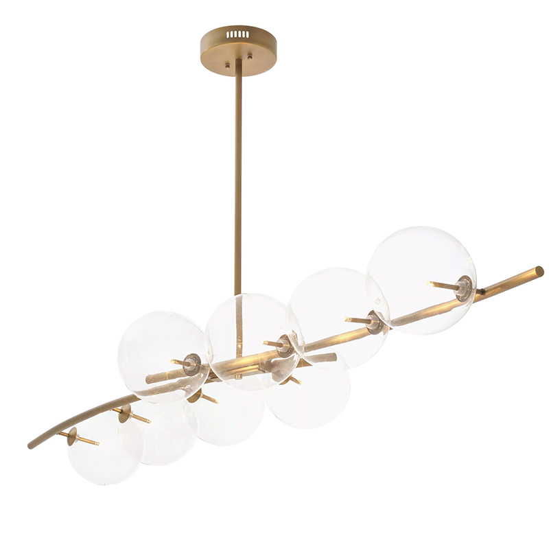 Люстра Eichholtz Chandelier Spezia Латунь Прозрачное Стекло Люстра Eichholtz Chandelier Spezia Латунь Прозрачное Стекло в Грозном | Loft Concept