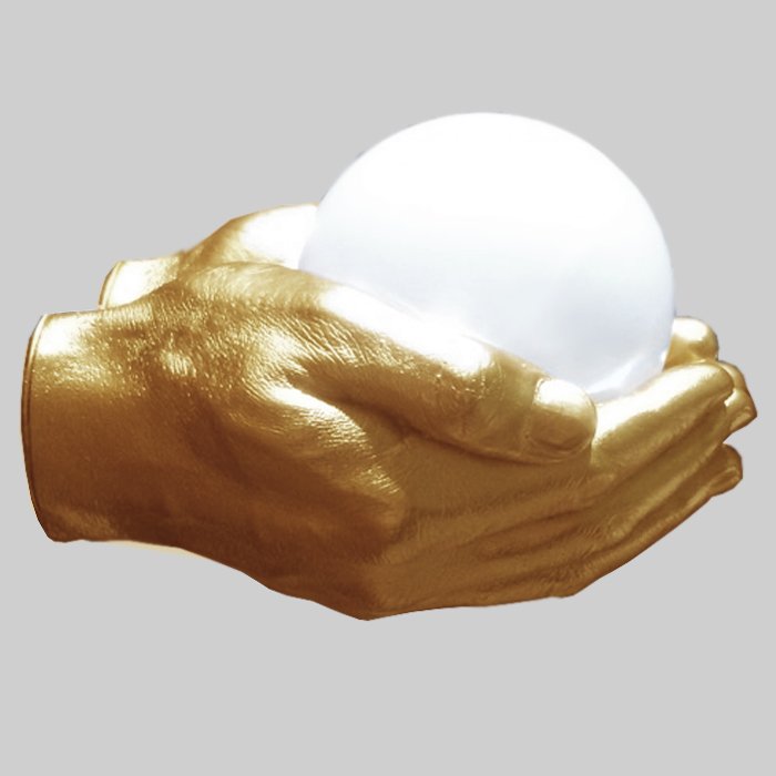 Бра Glowing Ball In The Gold Hands Золотой Бра Glowing Ball In The Gold Hands Золотой в Грозном | Loft Concept